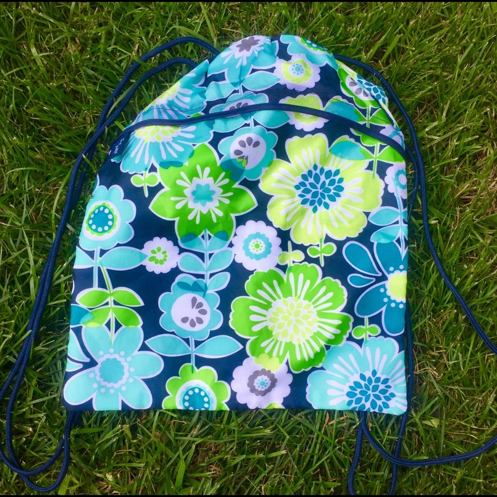 Floral Drawstring Bag